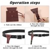 Medieval Dagger Leather Case, PU Leather Sword Belt Adjustable Sword