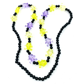 Gasparilla Pirate Clear Skull & Crossbones Beads Mardi Gras Bead Necklace Spring Break Cajun Carnival Festival New Orleans