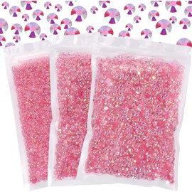 25000Pcs Nude Light Pink AB Resin Flatback Rhinestone, 3mm 4mm 5mm Jelly Resin Non Hotfix Rhinestones for Crafts DIY Design, Tumblers, Clothes, Makeup, Nail Art