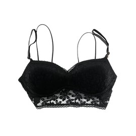Victoria's Secret Pink Lightly Lined Lace Bralette Medium Black