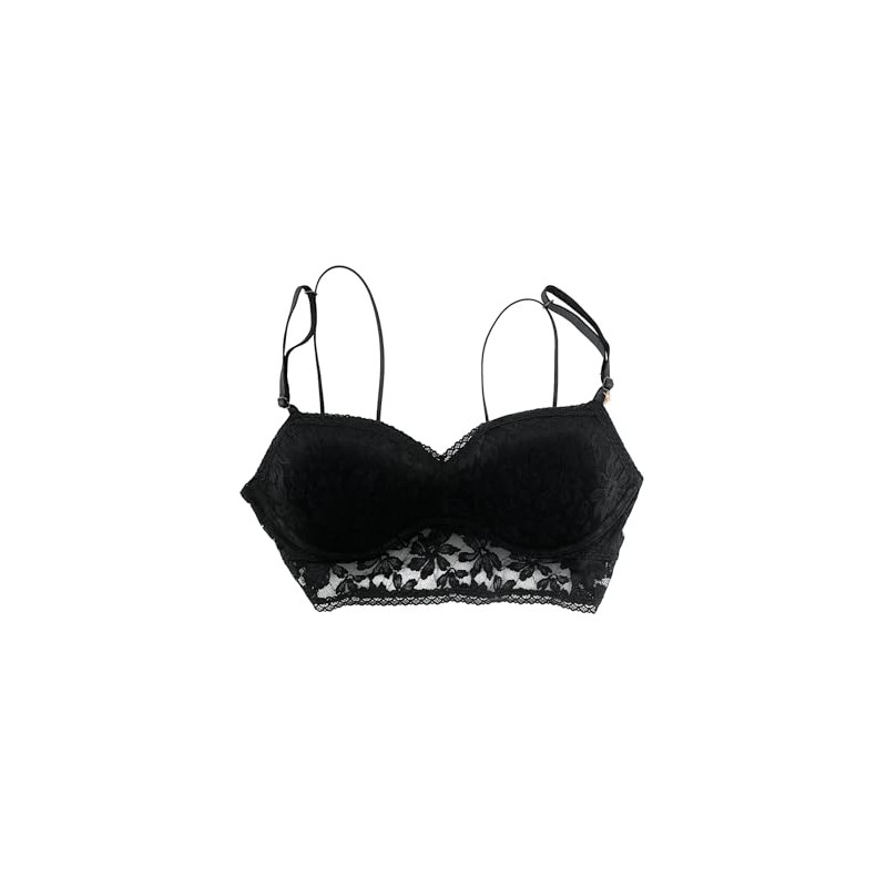 Victoria's Secret Pink Lightly Lined Lace Bralette Medium Black