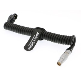 Alvin's Cables 6 Pin Female to Anton D-Tap Coiled Power Cable for Red Epic Scarlet Camera