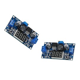 LM2596 DC-DC Buck Converter Module LM2596 with LED Voltmeter Display, Adjustable Voltage Regulator 4-40V to 1.25-37V Buck Converter, Step Down Module Power Supply Module (2pcs Buck Converter)