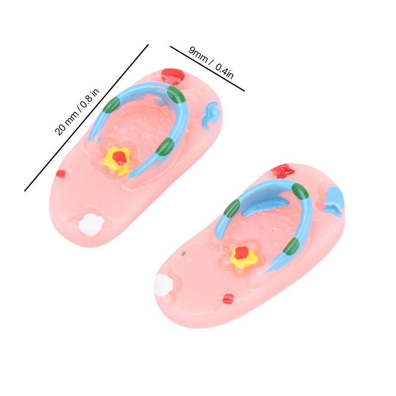 Mini Flip Flops Simulation Miniature Scene Models Dollhouse Accessories for
