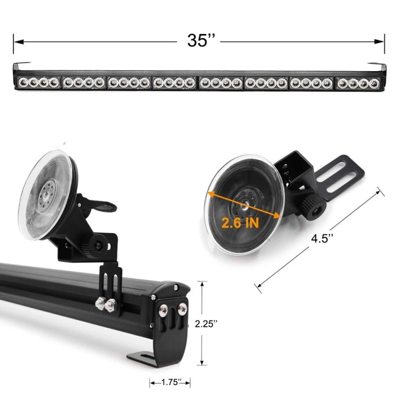 FOXCID 36" LED Traffic Advisor Emergency Hazard Warning Strobe Light