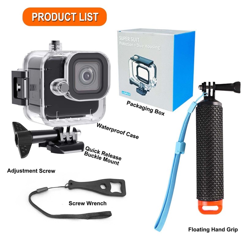 Compatible for Go Pro Hero 11 Mini Black Waterproof Housing