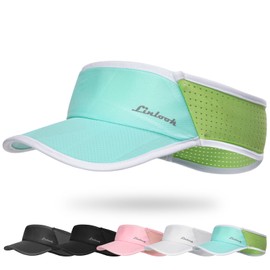 Sun Visor for Men & Women | Lightweight Breathable Mesh, Stretchy Foldable Cooling Sports Visor Hat for Running, Golf, Tennis, Hiking（Green）