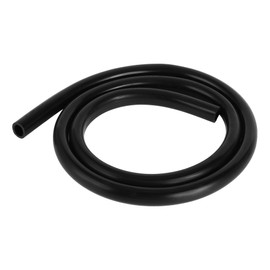 A ABSOPRO Silicone Vacuum Tubing Hose High Temperature 4FT 1/2" 12mm ID 2.5mm Thickness Automotive Vacuum Line Silicone Black 1pc