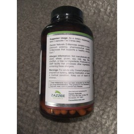 D-Mannose Capsules 180 Veggie Caps 1000mg 100% Pure UTI Relief Urinary Tract USA