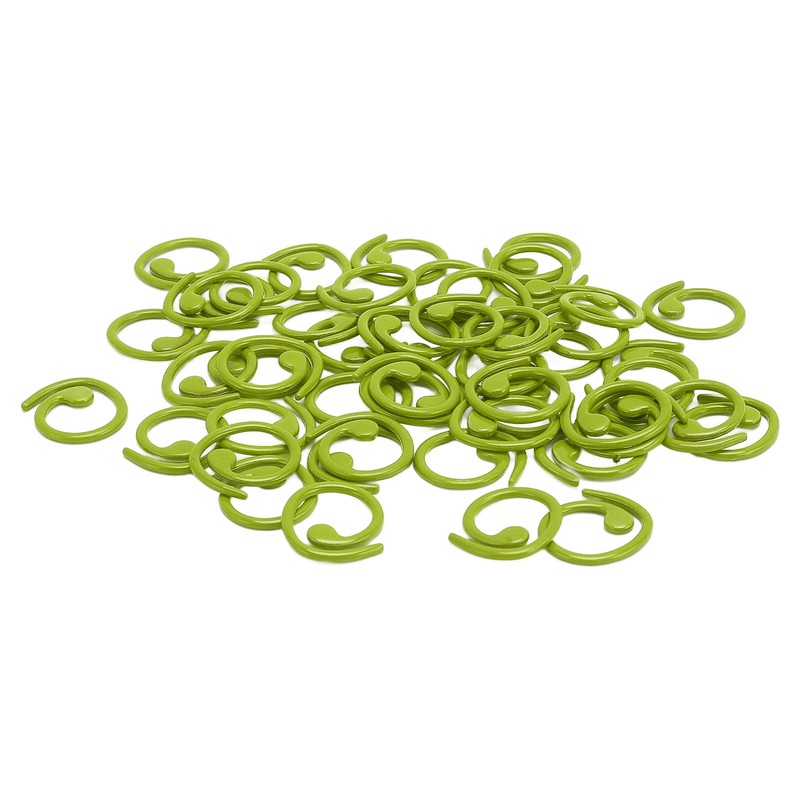 50PCS Metal Stitch Markers Spiral Markers Multifunctional Crochet Locking Hooks