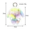 Xsclpomddy Bunny Keychain Cute Soft artificial Rabbit Faux Fur Key