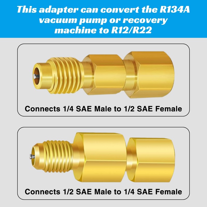 FHTDW R410A Adapter for Mini Split System, 5/16 Female 1/4