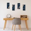 ONIZHITY 4 Pcs Blue and Gold Bathroom Decor Navy Blue