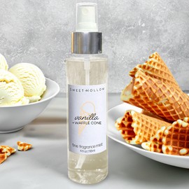 SweetHollow Vanilla + Waffle Cone Fine Fragrance Mist, Scented Perfume Body Spray with Clean Ingredients, Infused with Essential Oil