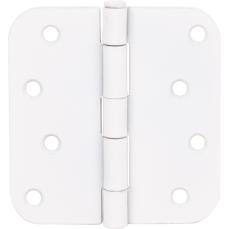 Stone Harbor Hardware 4" Door Hinges, 5/8" Radius Corner, White,