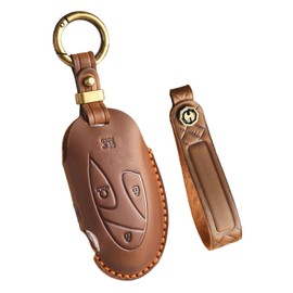 Ysbxitu Ysbxitu Schlsselhlle Autoschlssel Cover Schutzhlle Etui Leder Zubeh?r kompatibel mit Hyundai Ioniq 5 6 KONA SX2 Grandeur GN7 2023 2024 Autoschlsseltasche Schlssel Abdeckung 7-Tasten Braun