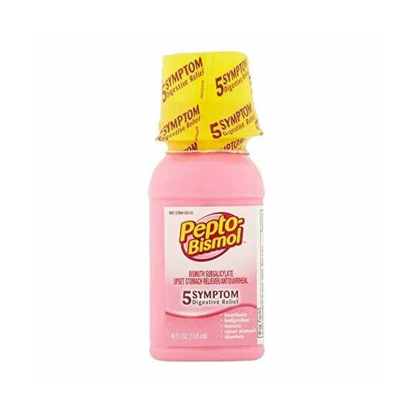 Pepto-Bismol Liquid Original - 4 oz, Pack of 4