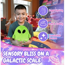 Forest & Twelfth 8’’ Squishy Alien Plush, Set of 2, Super Soft & Cuddly Extraterrestrial Toy for Stress & Anxiety Relief, Imaginative Play, Adorable Space Creature for Kids, Home Décor