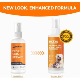 PUAINTA Hot Spot Spray for Dogs, Upgraded Pipot Skin Spray for Dogs, Itch Relief and ...