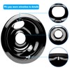 4 Pack Black Porcelain Burner Drip Pan By AMI PARTS