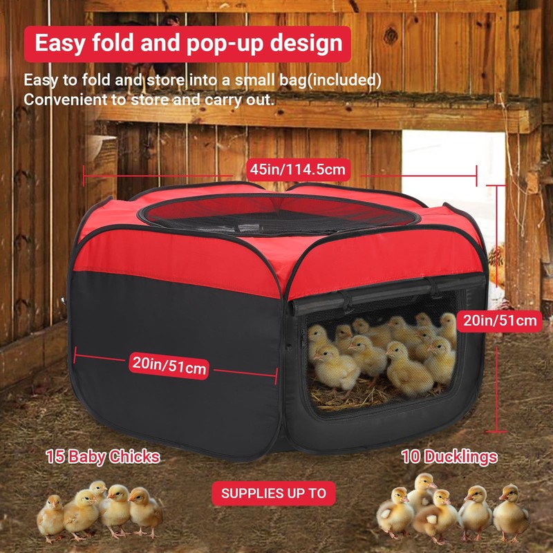 FAMIROSA Brooder Box for Chicks Starter Kit, Pop up Chicken