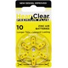 Hear Clear Size 10 PR230 Hearing Aid Batteries Yellow Tab