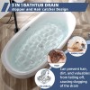 COVO Upgraded Silver Bathtub Drain Strainer Plug Tool-Free Installation 1.45-1.8