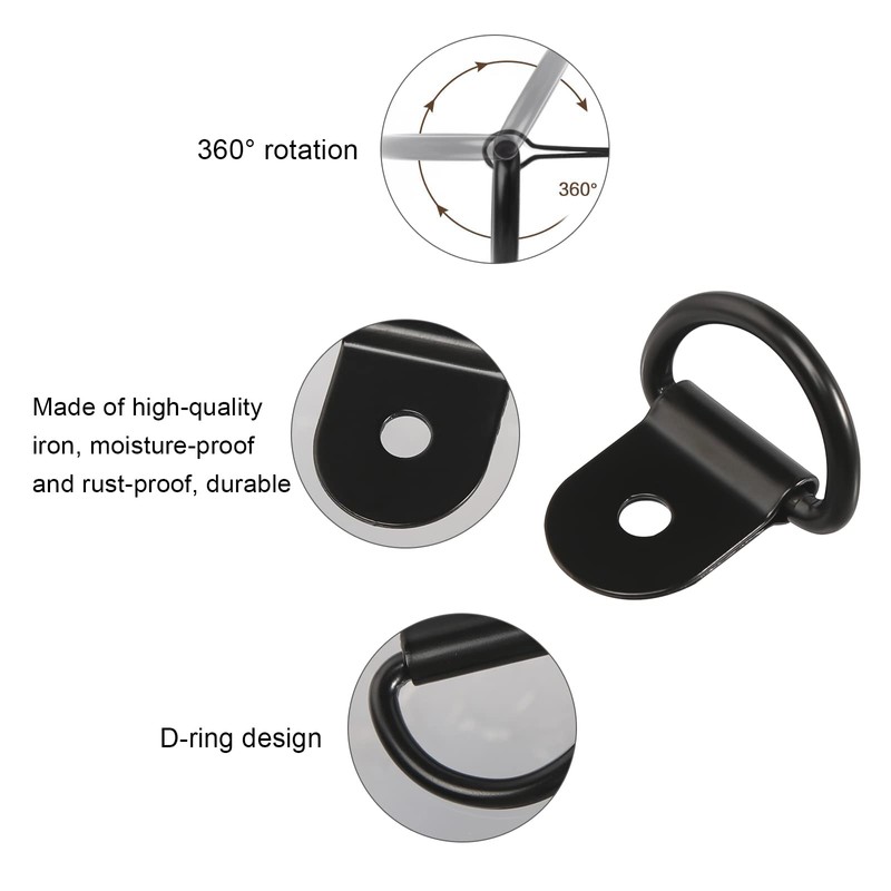 20pcs Tie Down Ring Hook Load Anchor Trailer Stainless Steel