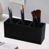 Weiai Black Makeup Brush Holder Organiser, 3 Slot Acrylic Cosmetics