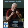 Portable Cassette Tape Player Recorder,AM/FM/SW Radio with Bluetooth,USB/SD, Big 10W