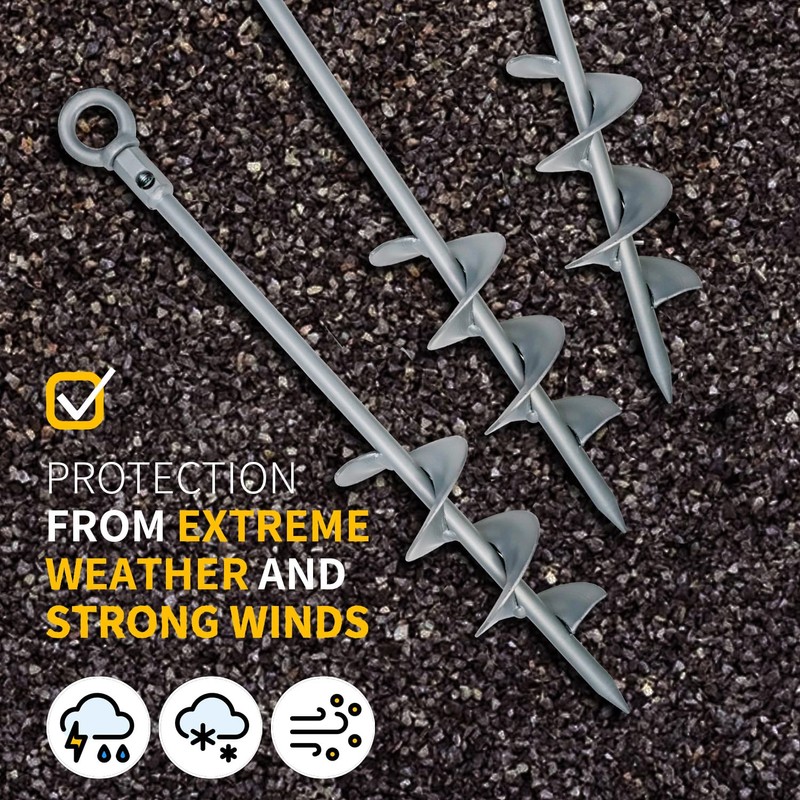 18 inch Ground Anchor Heavy Duty Earth Anchors Set Screw