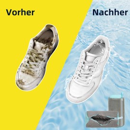 Shoe Wash Bags Washing Machine Pack of 2 - Laundry Bag & Wash Bag for Shoes, Shoe Bag with 360° Cleaning Fluff, Suitable for Washing Machine & Dryer (2 x Grey)