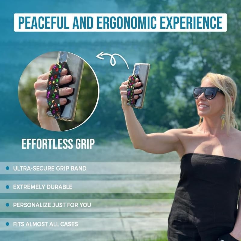 Reversible Phone Strap | Comfortable Cell Phone Finger Holder &