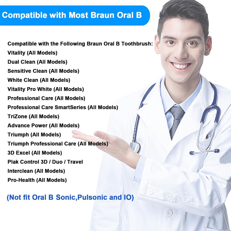 ARTCESAR Replacement Heads for Oral B,12 Pack Soft Electric Toothbrush