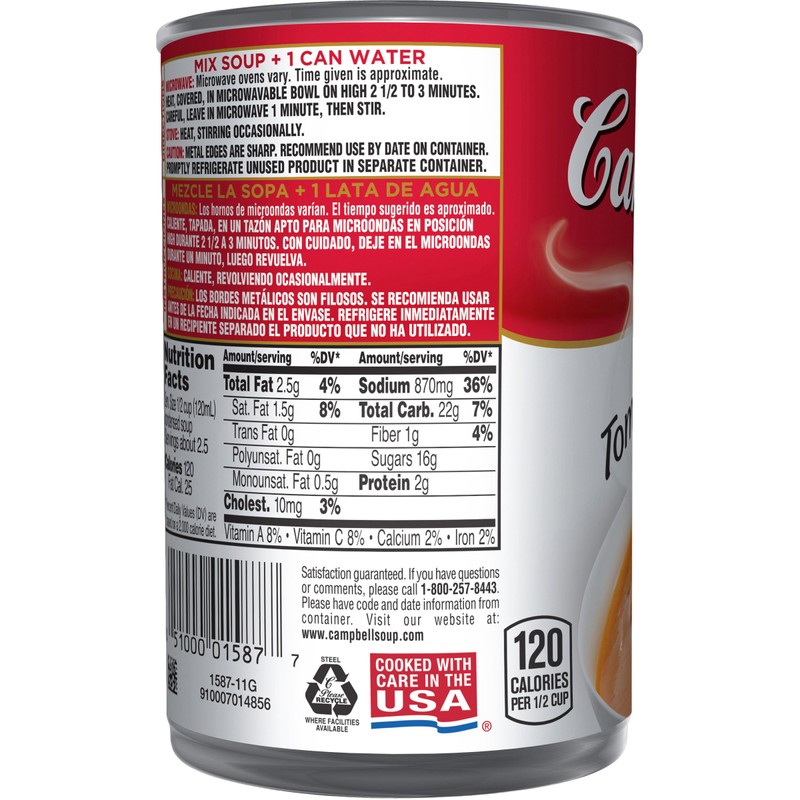 Campbell's Condensed Soup, Tomato Bisque, 11 Ounce (Pack of 12)