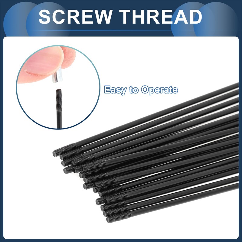 INFINAUTO 20 Set 14G Straight Pull Bicycle Spokes 257mm Straight