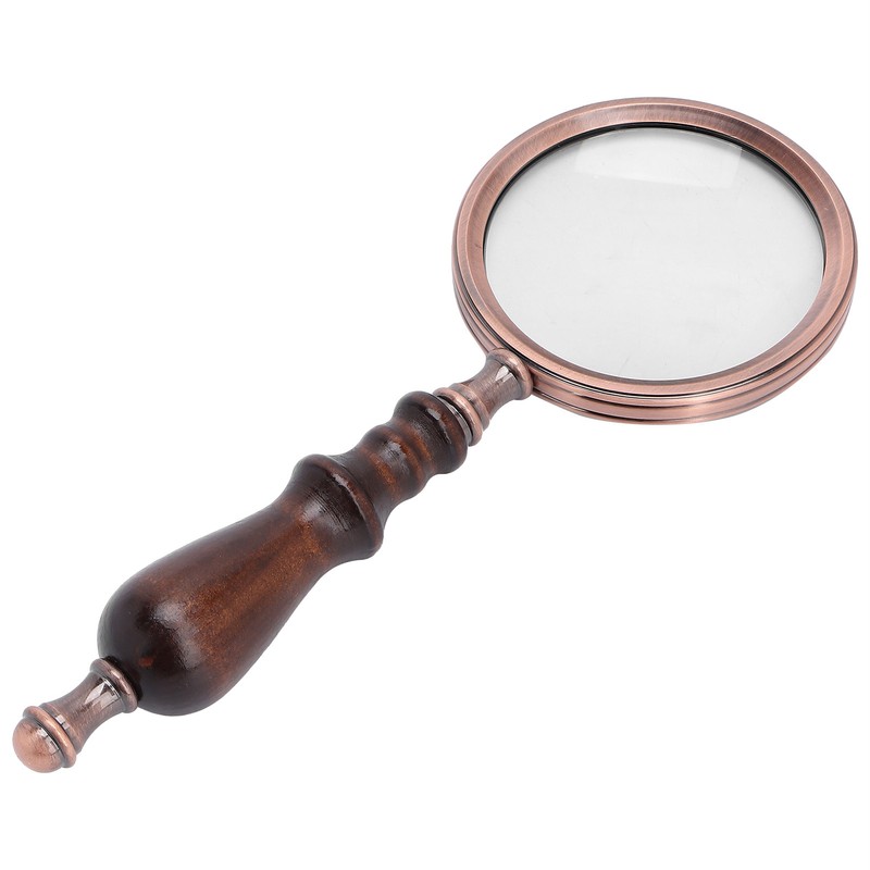 10X Metal Retro Reading Magnifying Glass Elderly Handheld Magnifier with