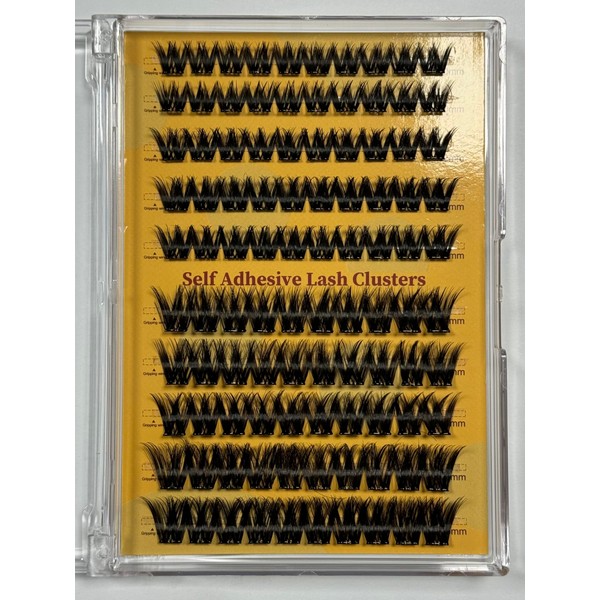 Self Adhesive Eyelashes, No Glue Needed,Pre Bond Lash Type,Cluster, Dramatic,14mm