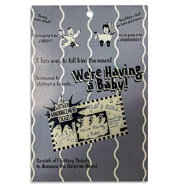 We're Having a Baby Lottery Ticket Scratch Off | Baby Announcement Ideas | Surprise Newborn Notification | Shocking Pregnancy Announcement | Pregnancy Reveal Surprise | Blue/Silver | 3 in Pack