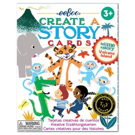 eeBoo: Create a Story Cards, Tell Me a Story, Volcano Island, 36 Cards Included in The Set, Encourages Imagination, Creativity and Story-Telling, for Ages 3 and up