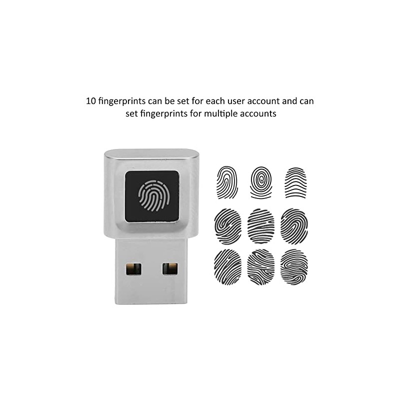 USB Fingerprint Reader,Multi Finger 360 Degrees Touch Fast Matching High