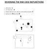 A29 Heavy Duty Cast Iron Horizontal Rim Lock, Black Powder-Coated