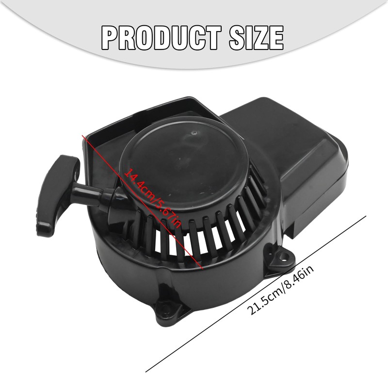 MospdyGear Black Recoil Pull Starter, Motorcycle Engine Recoil Starter, Replacement
