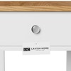 Lavish Home Side Drawer-Narrow End Table with Storage Shelf, White