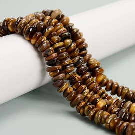 Unbranded Natural Yellow Tiger Eye Pebble Nugget Chips Beads 3-5mm x 8-10mm 15.5'' Strand