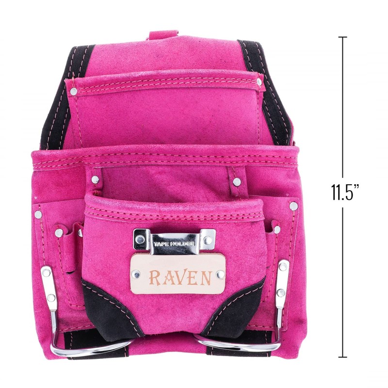 ToolTreaux 10 Pocket Suede Leather Tool Pouch Hammer Drill Tool