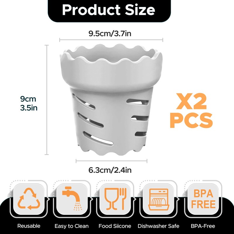 Garolue Drying Rack for Water Bottles (2pack, Grey)