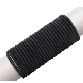 SOWAKA 100 Pcs Hair Ties for Women Black Elastic Ponytail Hold Elastic Bands for Thick Curly Long Hair Nylon No Damage 4 MM Hair Bands