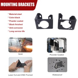 4x 24W LED Fog Light Pods & Bumper Dual Fog Lamp Location Mount Bracket Compatible with Ford F250 F350 F450 F550 Super Duties 2017-2019