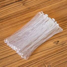 100-Pack 6'' Clear Plastic Luggage Identification Tags Loops Business Card or Photo Insert Bag Tags Loops, Clear